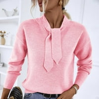 Aoksee džemperi za žene Ženska odjeća Soild Scarf ovratnik jesen zimski dugi rukavi modni džemper