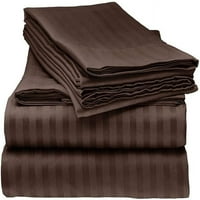 Broj nit Egipatski pamučni za spavanje kauč na razvlačenje Stripe olimpijska kraljica veličine sa -PC-ovim kaiševima Boja čokolada