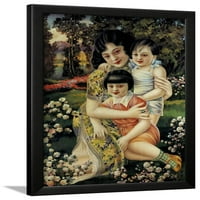Sretna djeca, figurativna uokvirena umjetnost tiskana Zidna umjetnost ZHIYING Studio koji je prodao