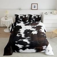 Konjska posteljina Kontr za sjedenje za djevojke Sander, Boho arrow Teal Zebra Stripe Comforter za dječje dječake Žene, Rose Cvijet Rustic Cowboy Quilt Duvet setovi jastučnice crno bijeli