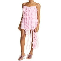 Biekopu Ženska haljina za snimku, špagete trake za rufkled Slim Fit Ljetna mini haljina za klupsku zabavu