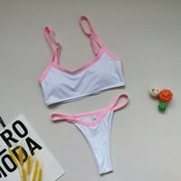 Scyoekwg Ljetni trendy Womens Bikini kupaći kostim kupaći kostim dva kupaća kostim Solid Boja Bikini
