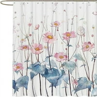 NVZI zavese za tuširanje Vodootporni eukaliptusni tuš za zavjese sa cvjetnim zasjek za kupatilo za zadebljani