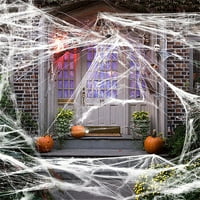 Prinxy Halloween web ukrasi SQFT Decor Stretchy Web sa lažnim plastičnim kobmima na otvorenom Web Halloween