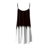 ZODGGGU Prodaja boja blok Print Midi Plaže Haljine za žene Modne dame Tuničke boemske haljine Strappy
