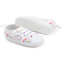 Bellella Dojenčad cipele mekane jedinice platnene tenisice Prvi šetači krevetić za cipele Crtani casual bijeli 0- mjeseci
