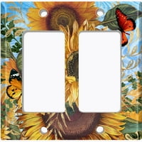 Metalni prekidač za prekidač za svjetlo Outlet Sunflower Butterfly Sky Sun010