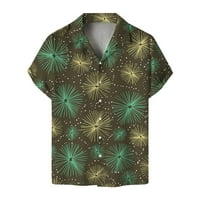50s odjeća za muškarce Ležerne tipke Down Majica Metalno bluza Redovna fit kratki rukav Ležerne prilike