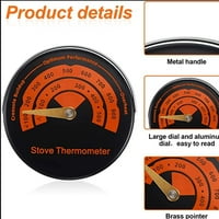 Termometar za peć Termometar Kružni pokazivač ventilatorskih pokazivača Bolji kontrolni drveni plamenik