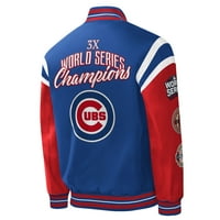 Muški G-III Sports Carl Banks Royal Chicago Cubs Naslov Držač punim snap-jaknom