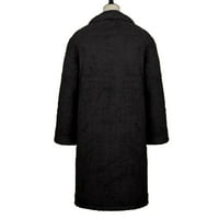 Ženski kimono kuglični kabl pleteni Slouchy predimenzionirani omotač kardigan sweterwomens zimski kaputi crne, m