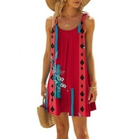 Gotyou ženski maxi cvijet haljina za print casual naleted kamisole elastične sunce za sunčanje plaža