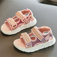 DMQupv baby sandale za djevojčice Veličina nove čvrste plažne cipele Djevojke izdužene jednostavne sandale nogometne cipele za malu veličinu Sandal Pink 31