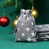 Rovga oprema za pohranu Božićne džepne džepove pahuljica pamučna posteljina poklon torba za zaštitu
