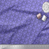 Soimoi Purple Japan Crepe Saten Tkaninski trokut Geometrijski otisci tkanine širom dvorišta