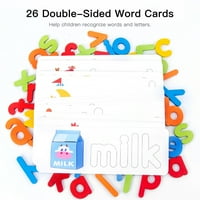 Gecheer Wood pravopis Riječi Priznanje slova Montessori Puzzle rano za 3+ Dječaci i djevojke
