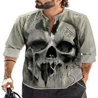 Sanviglor Mens Tops Cvjetni ispis majica Down majica Regularne Fit Ljetne košulje Odmor TEE HJ- 2XL