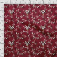 Onuone pamučna kambrična maroon tkanina razgovorna ispis DIY odjeća za preciziranje tkanine za ispis