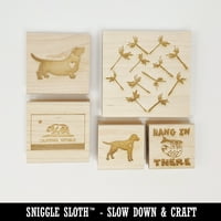 Sjajno sassy alpaca kvadratna gumena žig žigosanje Scrapbooking Crafting - mali 1,25in