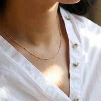 Nakit Jednostavan dizajn Ženska zlatna kratka ogrlica pribor Ogrlica za žene mami djevojke ogrlice za žene aluminiraju a