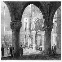 Venecija: St. Mark's. NSteel graving, engleski, 1833. Poster Print by