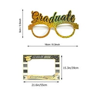 Set papirnih naočala Prop za diplomiranje partija za maturu Diplomski okvir za fotografije Booth
