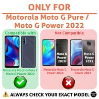 Osobni tanak slučaj kompatibilan za Motorola moto g Pure G Snaga, zaštitni ekran stakla uklj, preživio