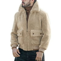 Muška jakna Jesen i zima Velika veličina Jednobojna džepa Džepna jakna s dugim rukavima