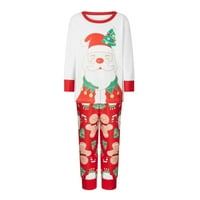 Božićne pidžame za obiteljske parove Odgodni odmor PJS setovi sa Santa Claus Top Hlače meka zasvu