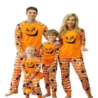 Avamo mammy tata dječji mekani elastični struk Porodica Pajamas Set Crew Crw casual Halloween PJ setovi