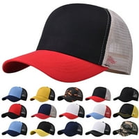 Ženski kape za bejzbol kapsu- Unizirane žene Muškarci Mrežni poklopac Podesivi kamiondžija na otvorenom sportski hip-hop šešir, narandžasta