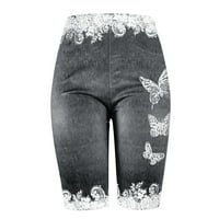 Nečuvene ženske kratke hlače sa džepovima Jean Denim plus ženske hlače kratke potpetice za žene traper ženske kratke hlače siva 2xl