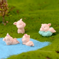 Wanwan svinjska figurica Polirano realničko livenje Micro Pejzažne smole svinje od minijature