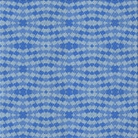Ahgly Company u zatvorenom kvadratu uzorak svijetle mornaričke plave novitet prostirke, 7 'kvadrat