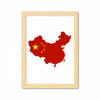 Kina Karta Nacionalna zastava Ukrasna drvena slikarstvo Naslovnica Naslovnica Okvir slike A4