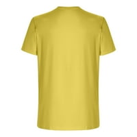Havajske majice za muške tropske 3D kokosovo drvo tiskane majice Crew vrat kratkih rukava ljetna plaža The Wets Yellow XL
