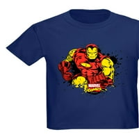 Cafepress - Iron Man Boja Splatterska dječja tamna majica - Dječja tamna majica