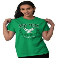 New York Empire State Feminine ptica ženska grafička majica Tees Brisco Marke