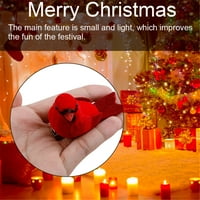 Kaola umjetni crveni božićni sretni ptice DIY Xmas Dr. Privjesak ukras poklon