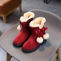 Baby Prvi šetači cipele Modne jesenske i zimske djevojke čizme za snijeg debele dno ne klizaju topla i udoban čvrsti zatvarač