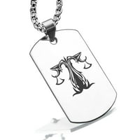 PleMalan od nehrđajućeg čelika Vaga Zodijac Oznaka za pse Privjesak ogrlica