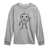 Instant poruka - Skica robota - grafička majica dugih rukava za mališana i mlade