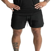 Eleluny muškarci elastični strujni sportske kratke hlače Kratke hlače u teretani fitnes dno crne s