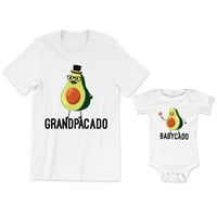 Muška majica Grandpado Grandpa Slatka avokado Grafički tee Babycado Baby BodySuit Kids Majica Toddler