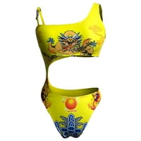 Žene su se spojile kineski zmajski tisak brazilskih kupaćih kostima bikini set kupaći kostim