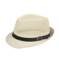 Howd Muškarci Fedora Wide Wide Brim Mrežna proljetna ljetna čista boja niskofil sunčeva šešir za vanjsku