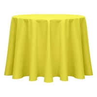 Ultimate Tekstilni poli-pamuk Twill Okrugli stolnjak - za restoran i ugostiteljstvo, hotel ili kućnu blagovaonicu, limun žuta