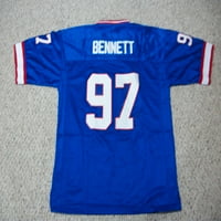 Neinigned Cornelius Bennett dres Buffalo Custom Prošiveni plavi fudbal New Nema marki Logos Veličine