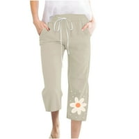 Voncos casual pantalone za žene na prodaju - labavi fit s džepovima od pamučnih lakih pamučnih pantalona
