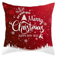 Tking Fashion Christmas Christmas Decoras Office Sofa jastuka Case Dekorativni ispisani poklopac za kućni dekor - višebojna